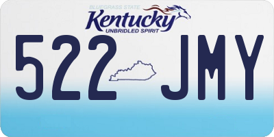KY license plate 522JMY