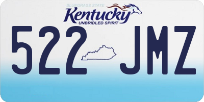 KY license plate 522JMZ