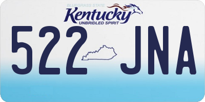 KY license plate 522JNA