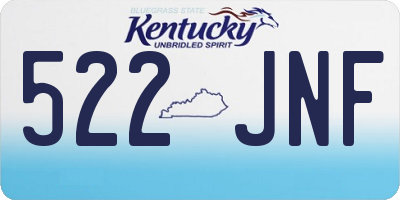 KY license plate 522JNF