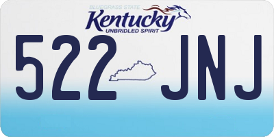 KY license plate 522JNJ