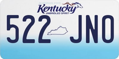 KY license plate 522JNO