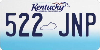 KY license plate 522JNP
