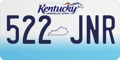 KY license plate 522JNR