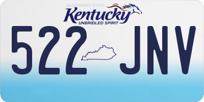 KY license plate 522JNV