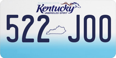 KY license plate 522JOO