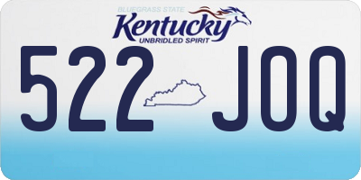 KY license plate 522JOQ