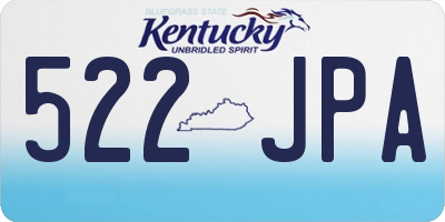 KY license plate 522JPA