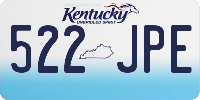 KY license plate 522JPE