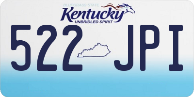 KY license plate 522JPI
