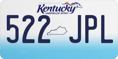 KY license plate 522JPL