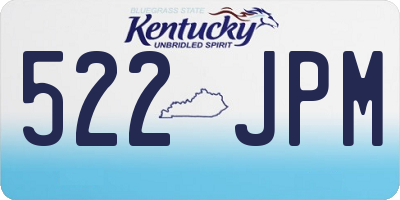 KY license plate 522JPM