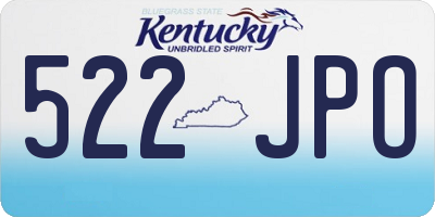 KY license plate 522JPO