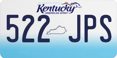 KY license plate 522JPS