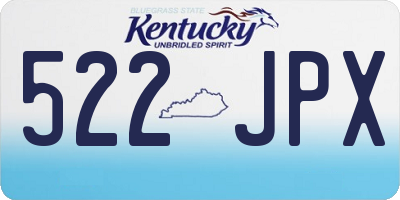 KY license plate 522JPX