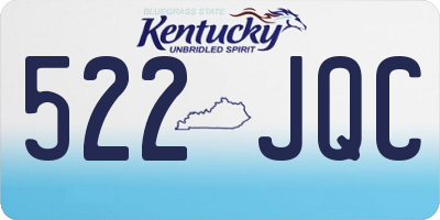 KY license plate 522JQC