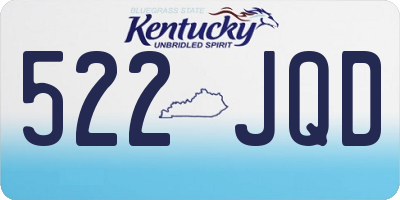 KY license plate 522JQD