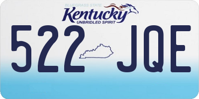 KY license plate 522JQE
