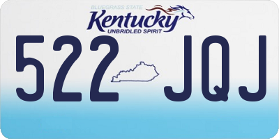 KY license plate 522JQJ