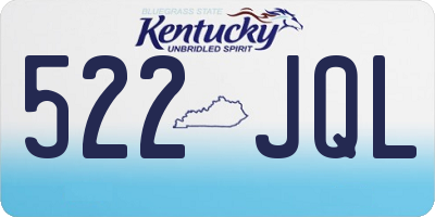 KY license plate 522JQL