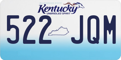 KY license plate 522JQM