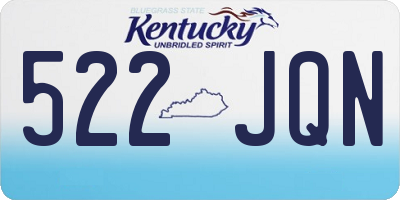 KY license plate 522JQN