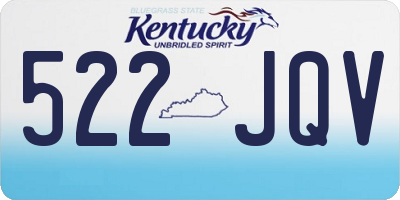 KY license plate 522JQV