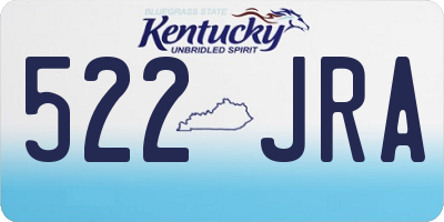 KY license plate 522JRA