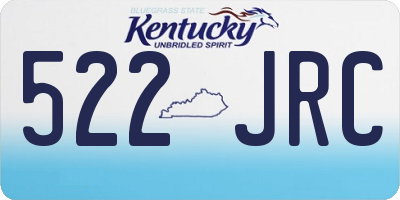 KY license plate 522JRC