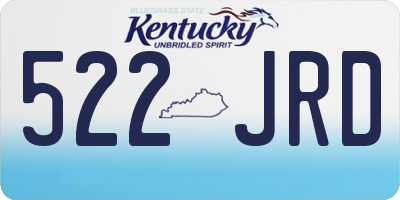 KY license plate 522JRD