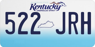 KY license plate 522JRH