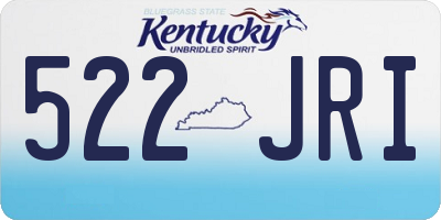 KY license plate 522JRI