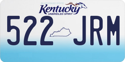 KY license plate 522JRM