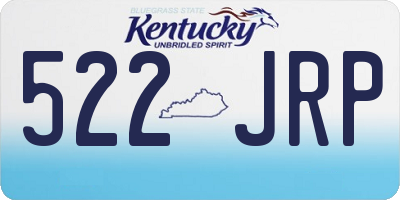 KY license plate 522JRP