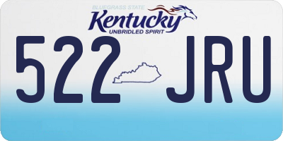 KY license plate 522JRU