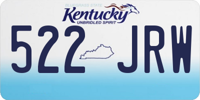 KY license plate 522JRW