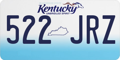 KY license plate 522JRZ