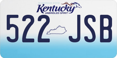KY license plate 522JSB
