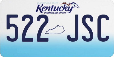 KY license plate 522JSC