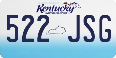 KY license plate 522JSG