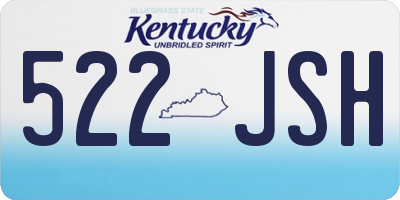 KY license plate 522JSH