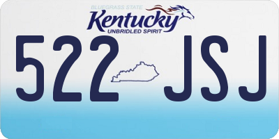 KY license plate 522JSJ