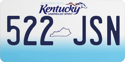 KY license plate 522JSN