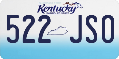 KY license plate 522JSO