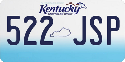 KY license plate 522JSP
