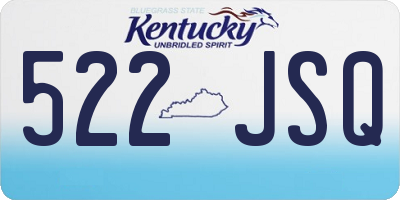 KY license plate 522JSQ