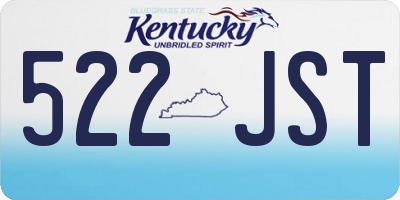 KY license plate 522JST