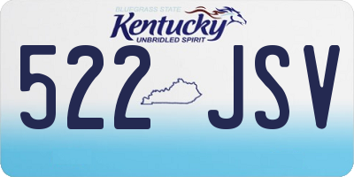 KY license plate 522JSV