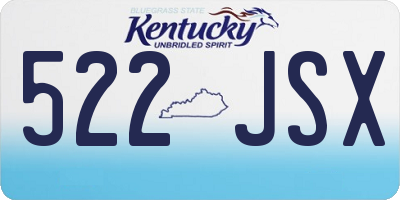 KY license plate 522JSX