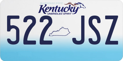 KY license plate 522JSZ